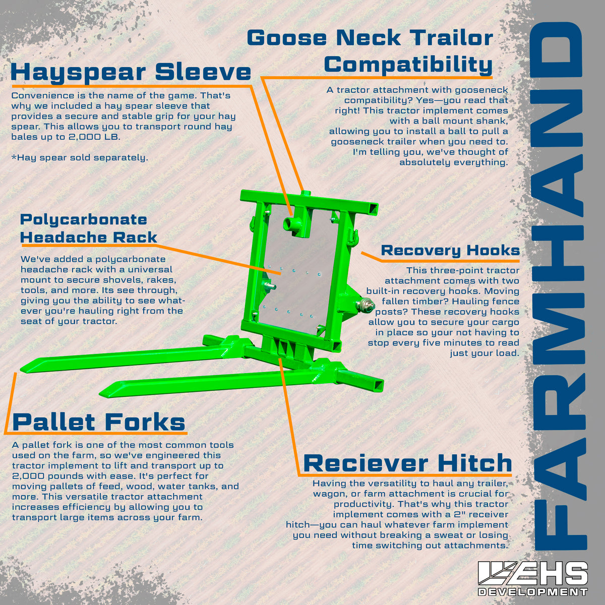 Farmhand 3 Point 6-in-1 Tractor Attachment – EHS Development